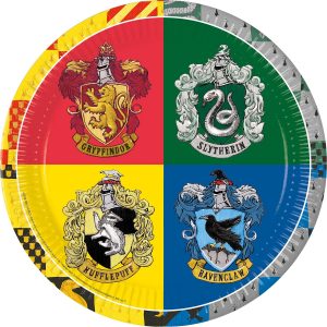 Sets De 8 Platos De Escudos De Las Casas De Hogwarts De Harry Potter
